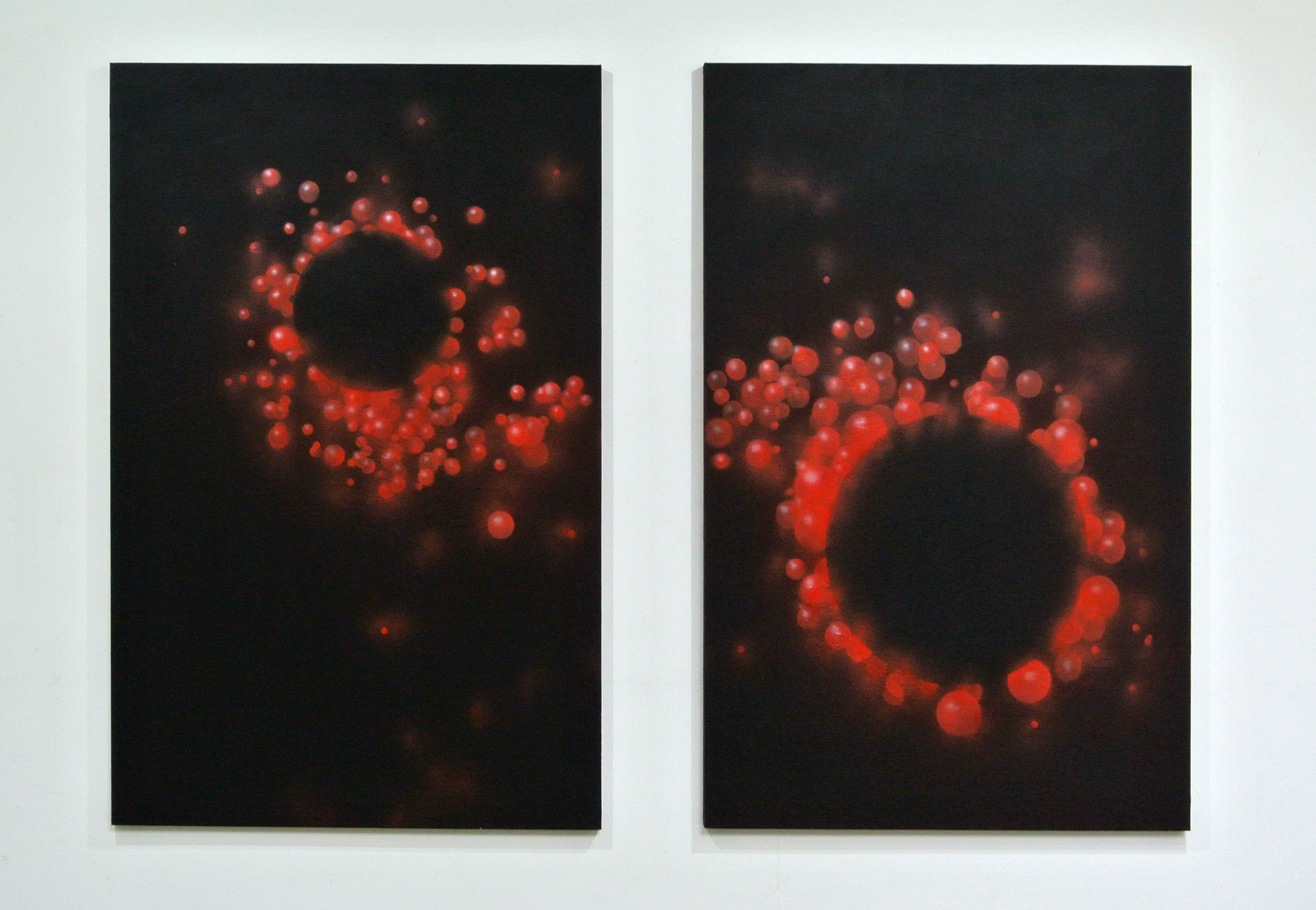 痕跡 2015年制作　1400×600のパネル2枚　eitoeiko 東京